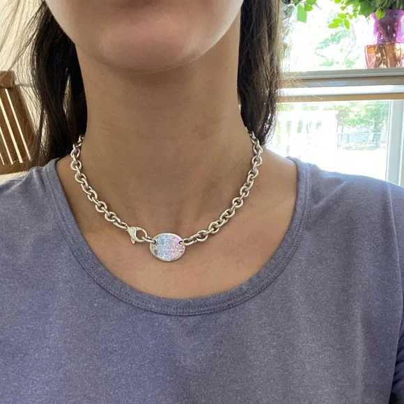 Tiffany & Co. Return to Tiffany Oval Tag Choker Necklace - Picture 3 of 6